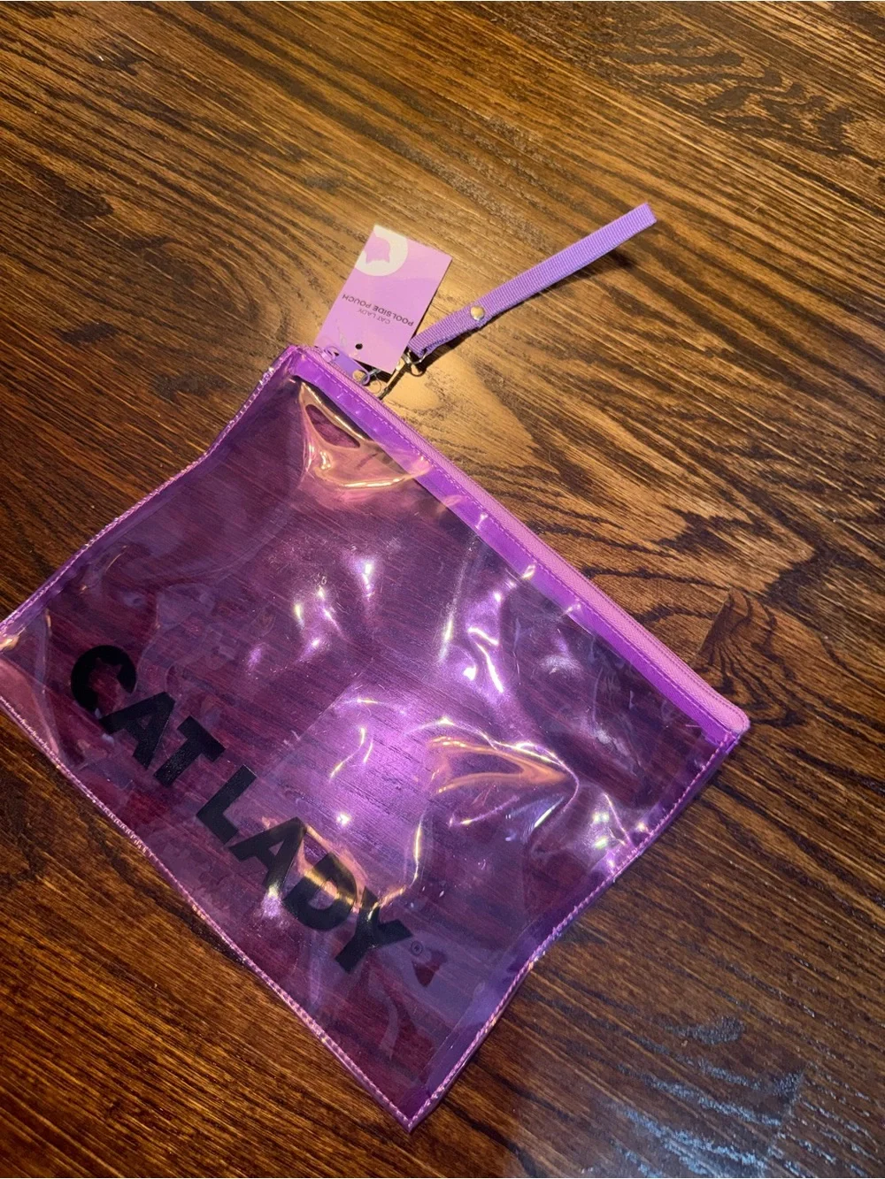 Purple Clear Cosmetic Bag